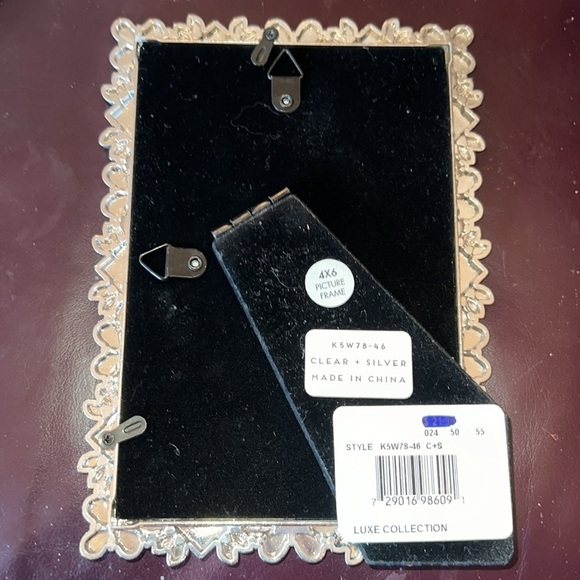 Luxe Collection Picture Photo 4 x 6 Frame NEW with Tags Silver Clear Crystals - Picture 4 of 15